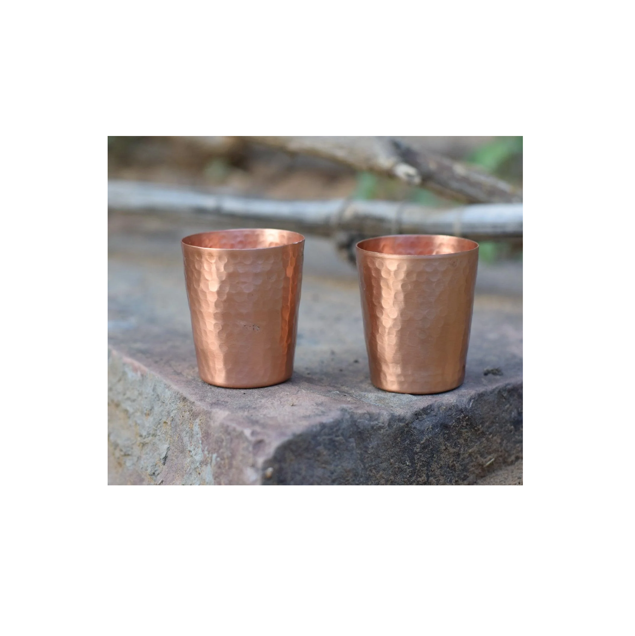 Hot Selling Customized Handmade SOLID COPPER HAMMERED DESIGNER WATER GLASS Indian Manufacturer Drinking Water Copper Mugs