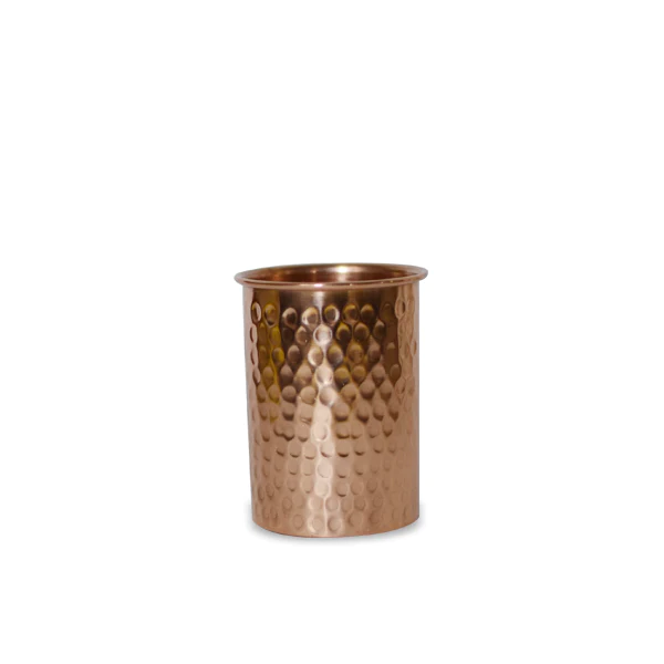 Premium Quality Gorgeous look pure Copper tumbler glass cup for water decorated tumbler large custom for drinking ware