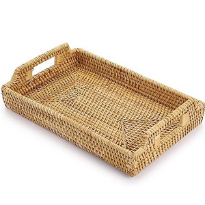 Cane Woven Tableware Fruit Basket Shopping Storage Ratan Basket  Feature Eco Material Origin Type Size Friendly Place