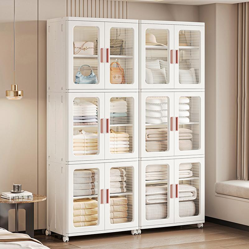 2024 Wholesale Classical Design Folding Plastic Portable Wardrobe Multi-Function Injection Technology for Baby & Living Room Use