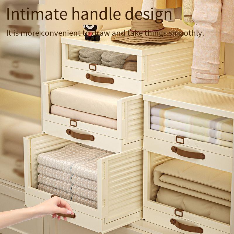 rmier Wardrobe storage layered partition divine tool drawer style wardrobe clothing sorting box dormitory plastic storage rack