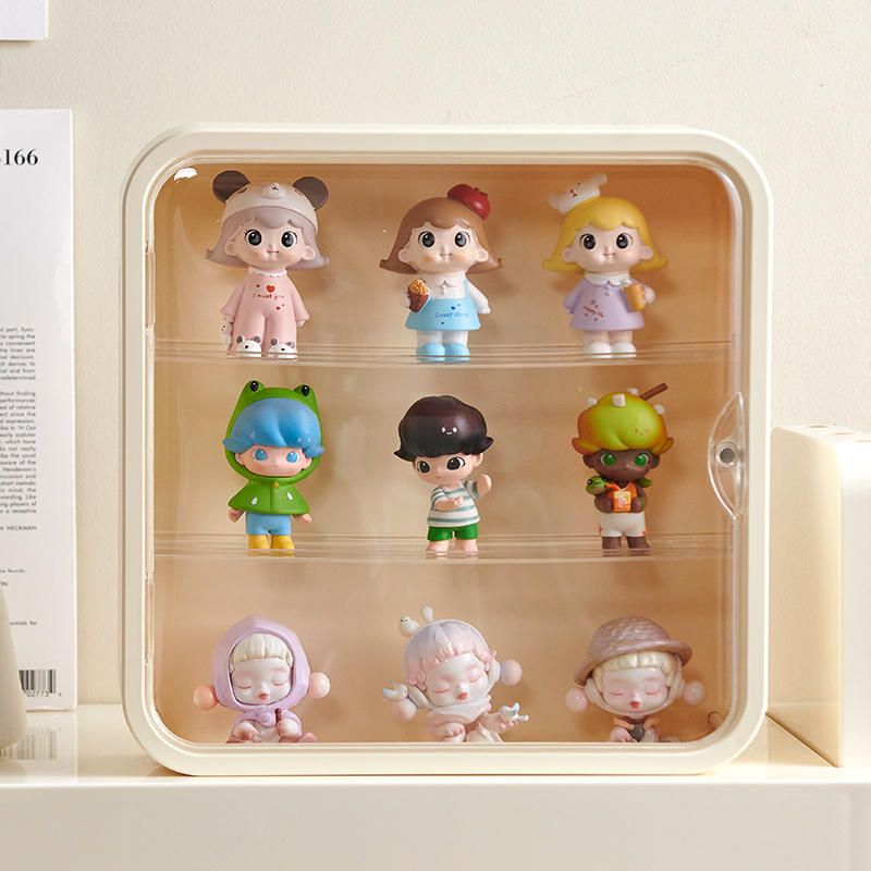 Wholesale blind box storage display stand handmade, clear plastic multifunctional doll box lego box