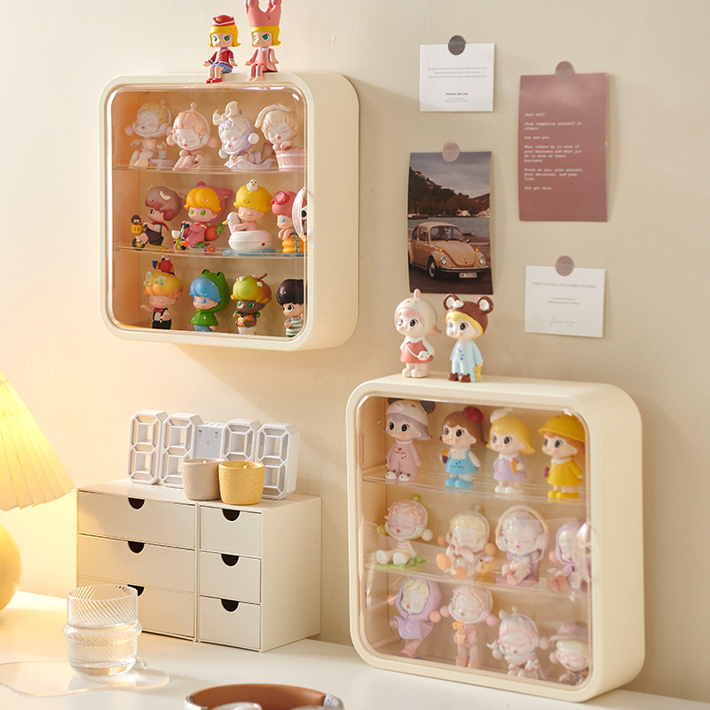 Wholesale blind box storage display stand handmade, clear plastic multifunctional doll box lego box