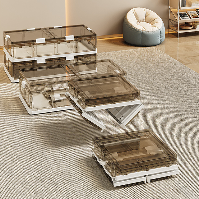 Save Space Underbed Storage Container Large Stackable Transparent Drawer Style Plastic Underbed Storage Box