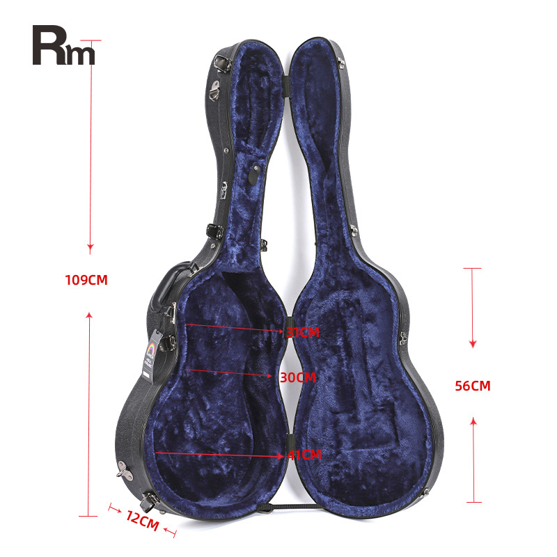 RAS-D-Bk Rm Rainbow Music Gig Bags  Wholesale Price Light Weight Widely  Flight Guitar Hard Case  Bass Acoustic Guitar Abs Case