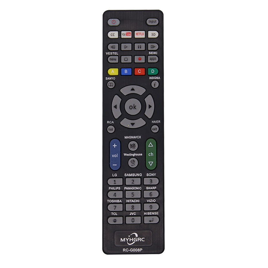 Universal remote for LG SAMSUNG SONY Panasonic SHARP TOSHIBA HITACHI VIZIO TCL JVC HISENSE Smart TVs with Youtube  netflix