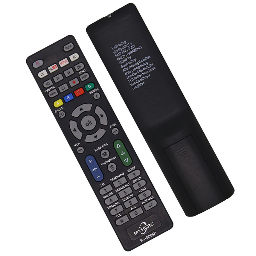 Universal remote for LG SAMSUNG SONY Panasonic SHARP TOSHIBA HITACHI VIZIO TCL JVC HISENSE Smart TVs with Youtube  netflix