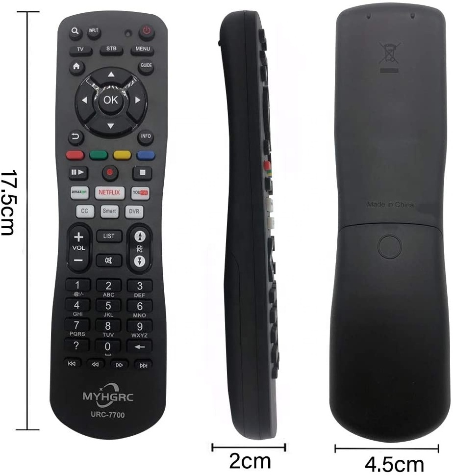 URC-7710  TV STB 2 IN 1 universal remote control for LG SAMSUNG SONY TOSHIBA and other brands Smart TVs