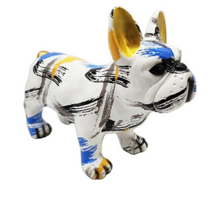 Factory Direct Home Decor Resin craft Gift Dream Color Animal Dog statue table decor