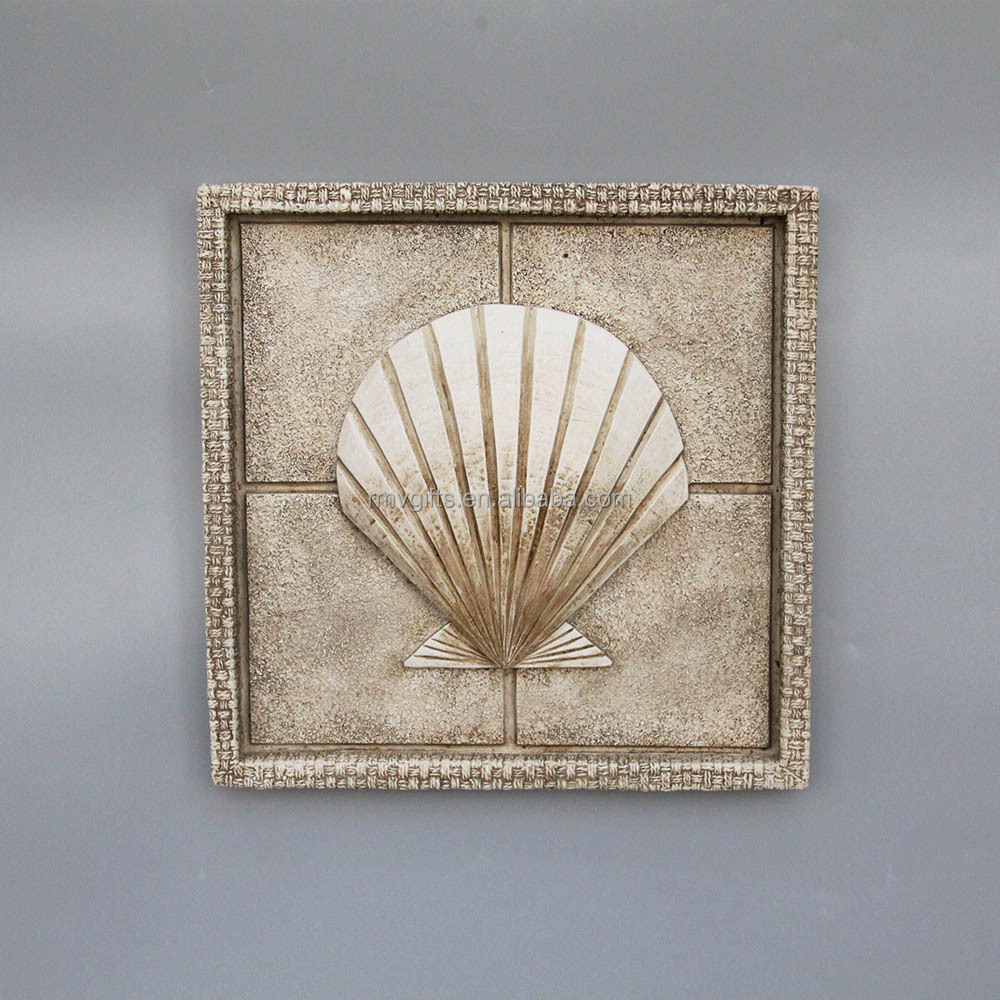 Marine Life Collection Creative Resin Sea Shell Decoration Wall Plaque Beach Coastal Wall Decor