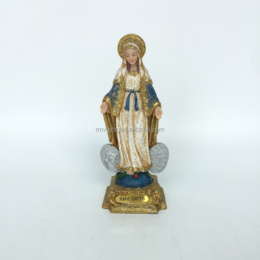 Popular Hand Carved Home Decorative Religious Mother Mary Virgin Crafts Sculpture Catholic Religious Statues