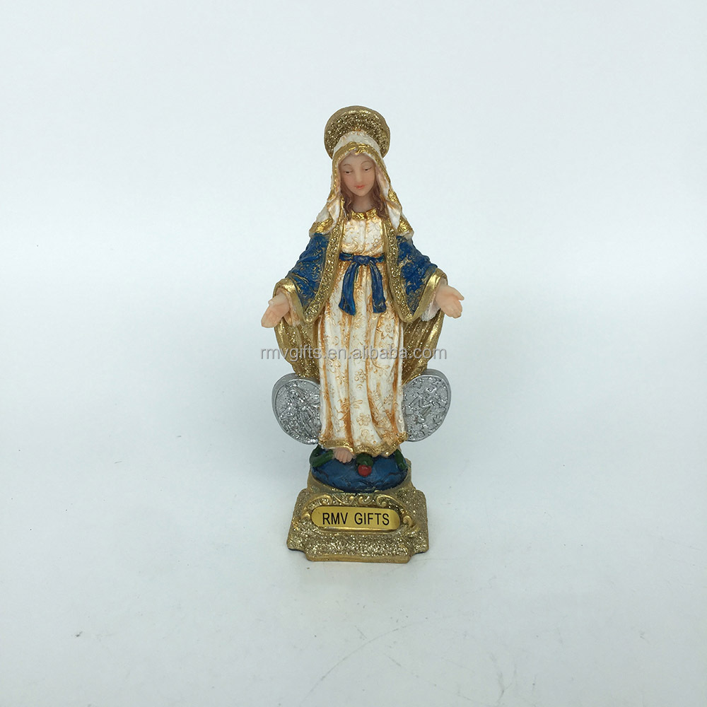 Popular Hand Carved Home Decorative Religious Mother Mary Virgin Crafts Sculpture Catholic Religious Statues