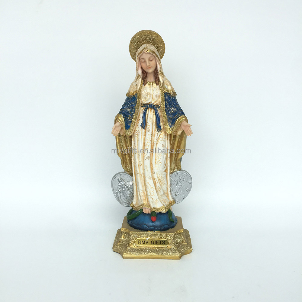 Popular Hand Carved Home Decorative Religious Mother Mary Virgin Crafts Sculpture Catholic Religious Statues