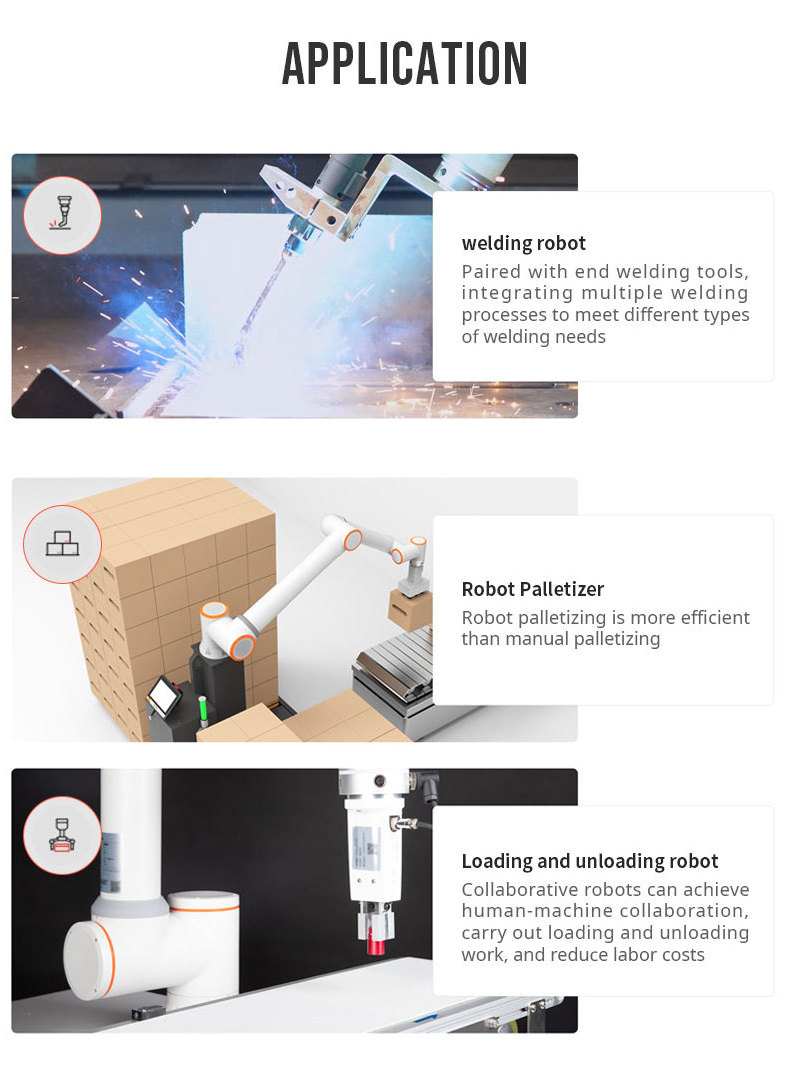 industrial 6 axis cobot for mig tig weld 6dof cobot robot arm industrial welding robot  arm