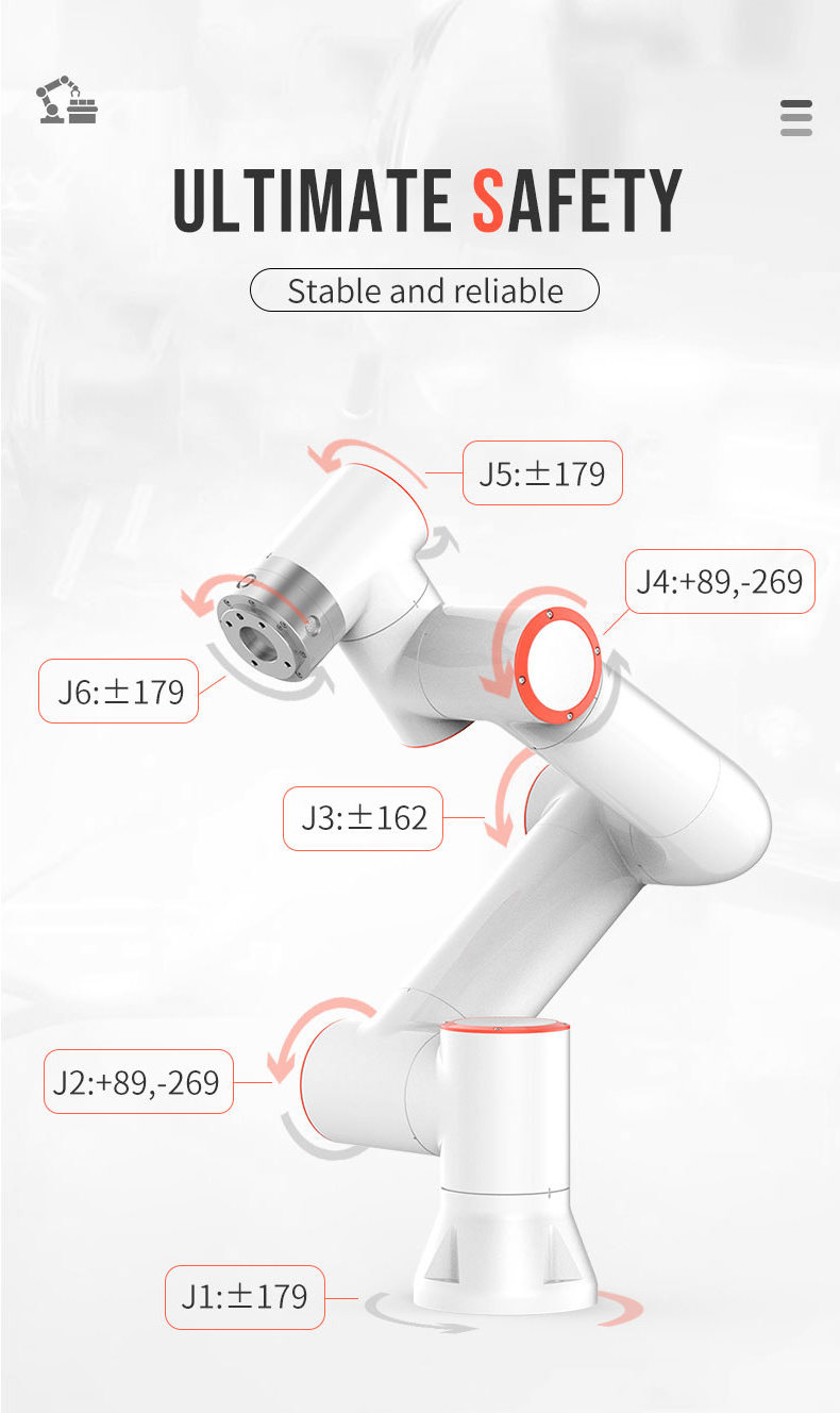 industrial 6 axis cobot for mig tig weld 6dof cobot robot arm industrial welding robot  arm