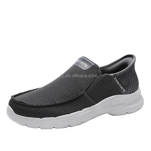 Popular popular style large size light fast fly woven fabric slip on Slip-on shoe