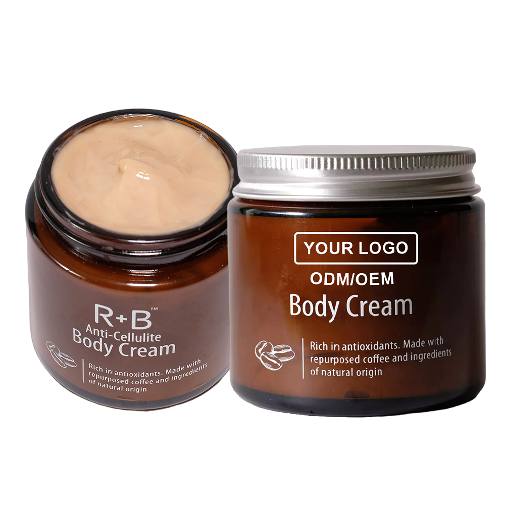 Exfoliation with our private label whitening coffee skincare face body cream scrub gel a premium product