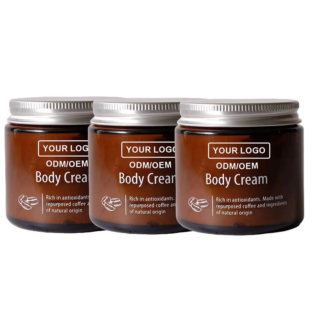 Private label coffee skincare face body cream scrub gel a luxurious product that exfoliates and nourishes for healthier skin