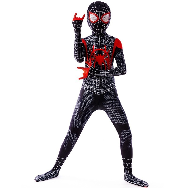 Best Selling Kids Clothing Spider Man Cos Jumpsuit Miles Expedition Suit Halloween Anime Costume