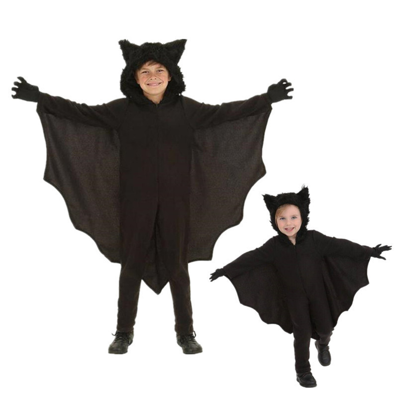 Children's vampire costume Bat jumpsuit Children's Halloween cosplay costume Ball performance costume