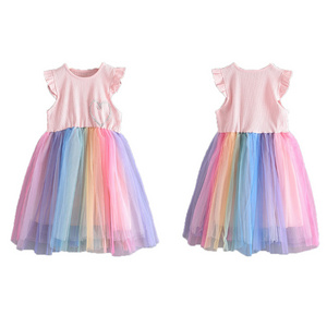 Toddler Tutu Dress Little Girls Fluffy Summer Dresses Casual Party Tulle Sundress for Kids Little