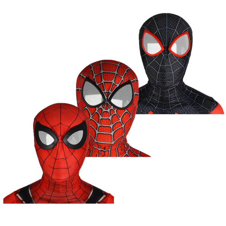 Wholesale Custom Kids Cosplay Costume Miles Gwen Hood Morales Cosplay Costume Spiderman Hero Hooded Face