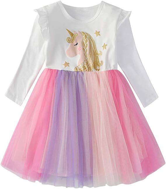 Girl Winter Dress for Toddler Tutu Dresses Long Sleeve Outfits Long Sleeve Children's Dress