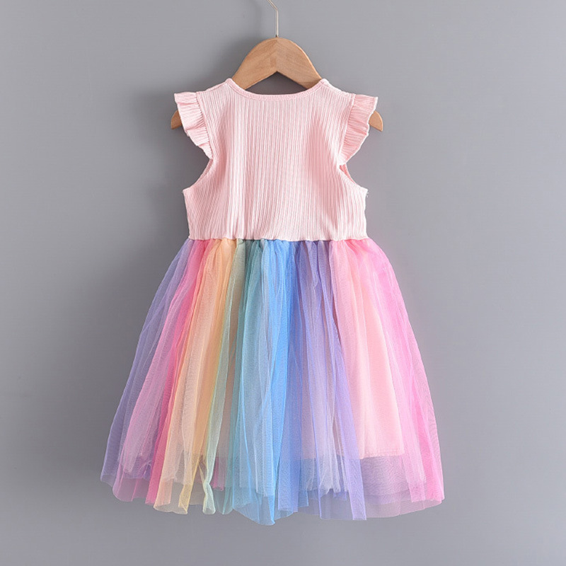 Toddler Tutu Dress Little Girls Fluffy Summer Dresses Casual Party Tulle Sundress for Kids Little