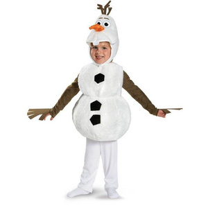 Halloween Three Pieces Set Cute Snowman Lovely Fancy Costume For Kids Unisex Funny Party