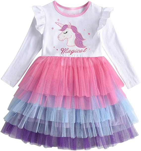 Girl Winter Dress for Toddler Tutu Dresses Long Sleeve Outfits Long Sleeve Children's Dress