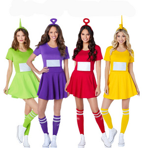 2023 Women Skirt Dress Halloween Cartoon Cute Anime Party Costumes Teletubbies Cosplay Movie Costume