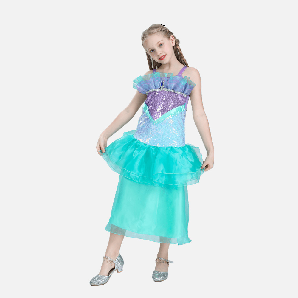 Halloween Party Fairytale Outfit Child'S Mermaid Costume Party princess dress