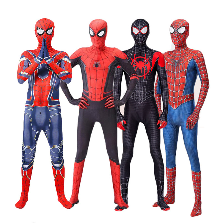 Custom Children's Costumes One Piece Jumpsuit Halloween Spiderman Costume For Kids Miles Costume Cosplay