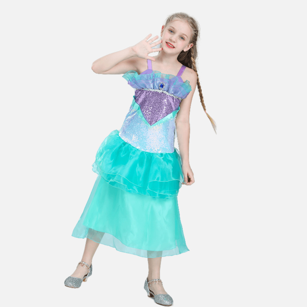 Halloween Party Fairytale Outfit Child'S Mermaid Costume Party princess dress