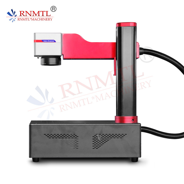 Cheap Handheld Small 20w 30w 50w  Fiber Laser Marking Machine For Metal Marking With Rotary