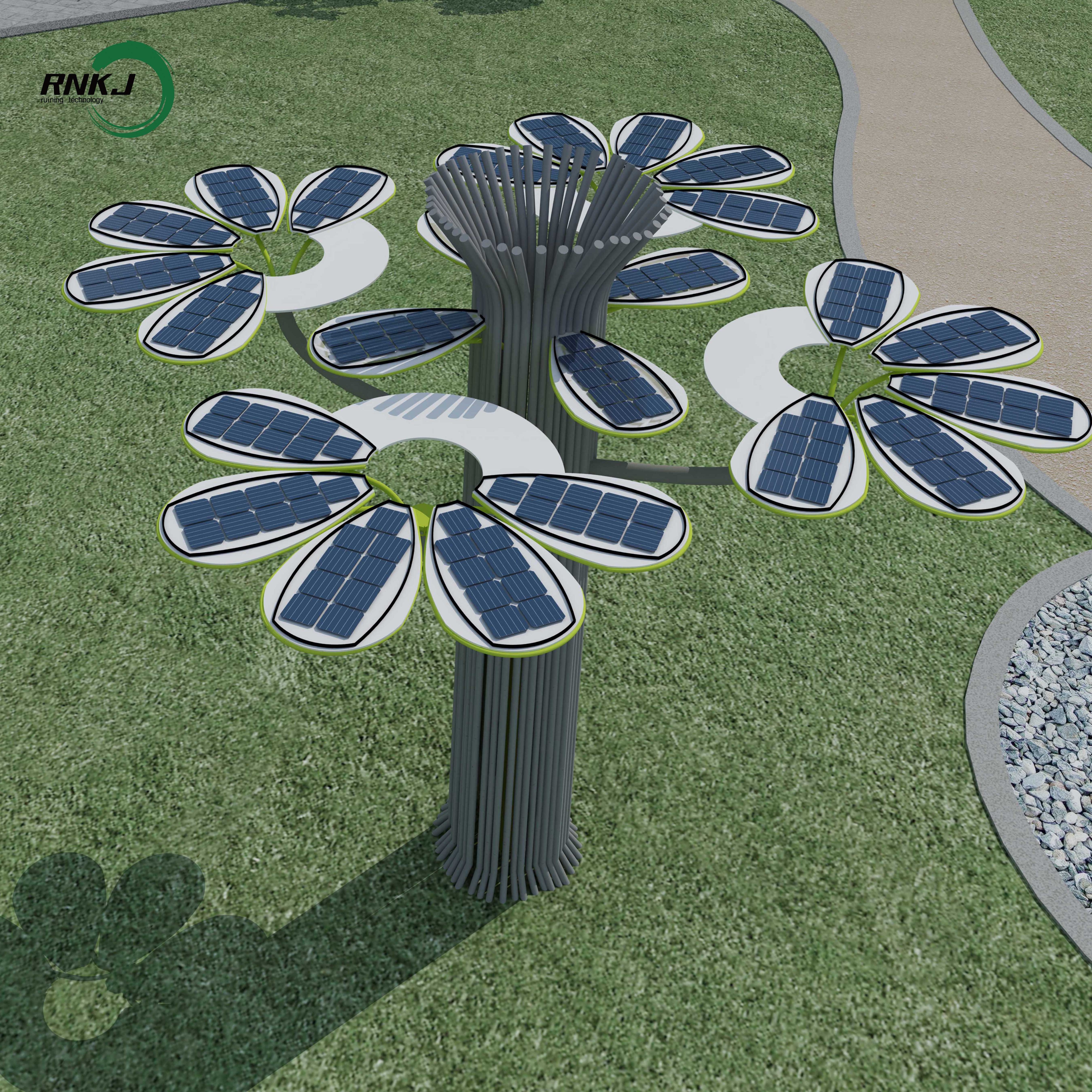 RNKJ Flexible Tree Shaped Solar Panels Innovative Solar Tree Charger