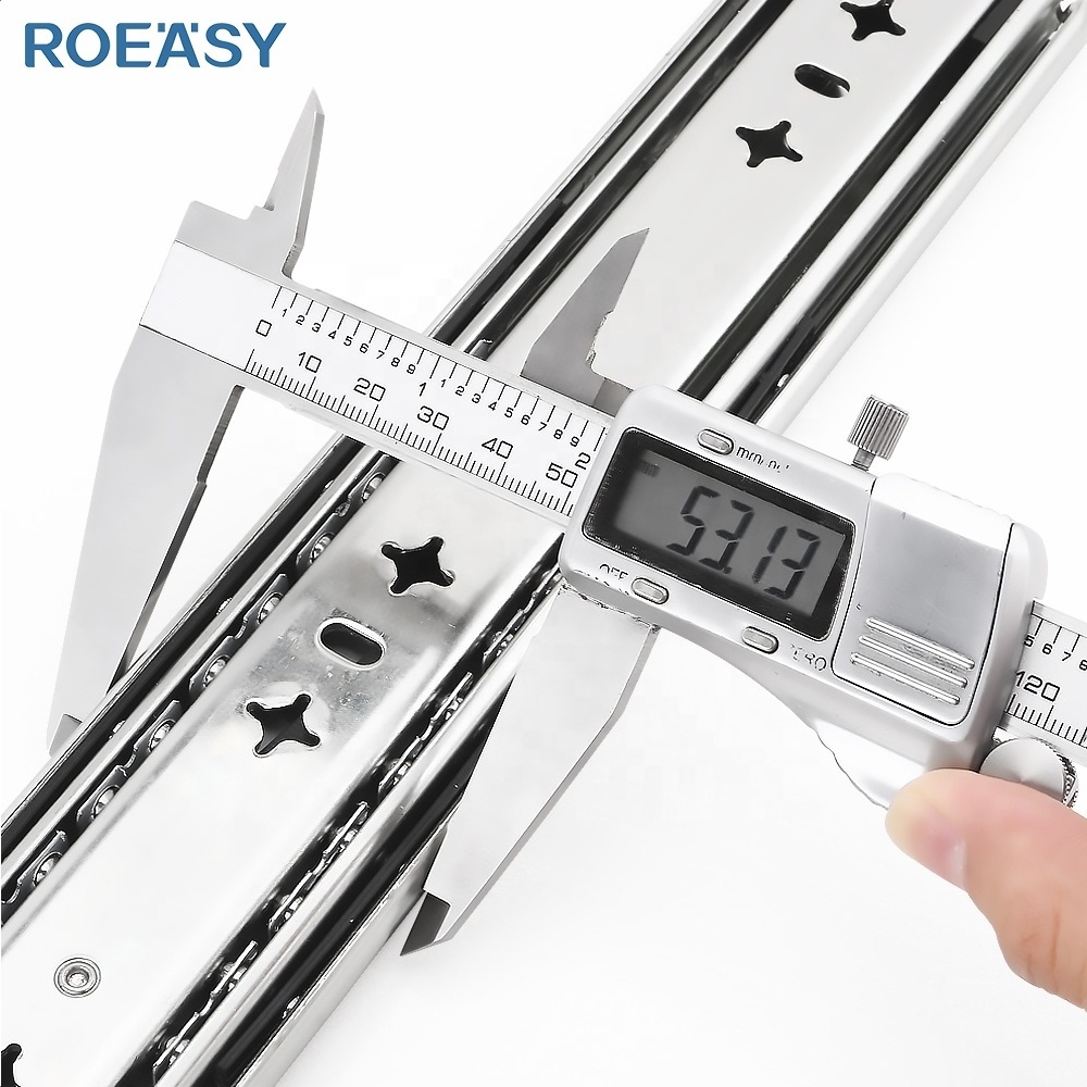 ROEASY 53mm Heavy Duty drawer guides Drawer Runner cabinet slide Stainless Steel  US General Tool Box Parts Drawer