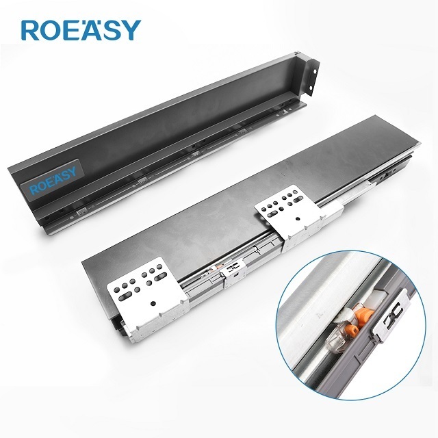 ROEASY slim drawer box drawer slides guides soft close slim sliding system sliders slide boxes handles cabinet fittings