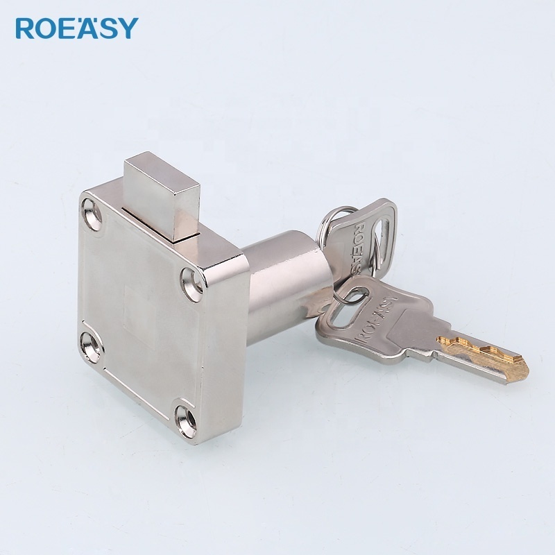 ROEASY 138-22 Furniture Lock Drawer Lock Cupboard Lock Zinc Alloy with 3MM Latch 22MM Cylinder Kitchen Toys Modern Nickel Plated