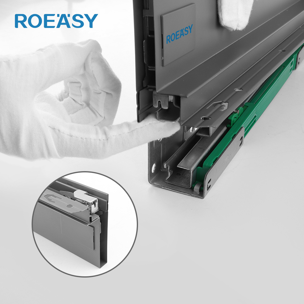 ROEASY slim tendom box soft closing slide drawer boxes sliding kitchen cabinets drawers system