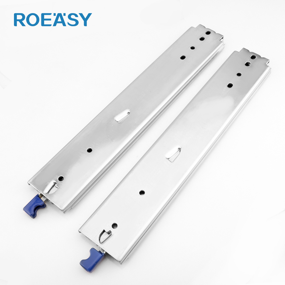 ROEASY 227kg 76mm Lock In Lock Out Ball Bearing Full Extension  heavy duty drawer slide rail tool box drawer slides