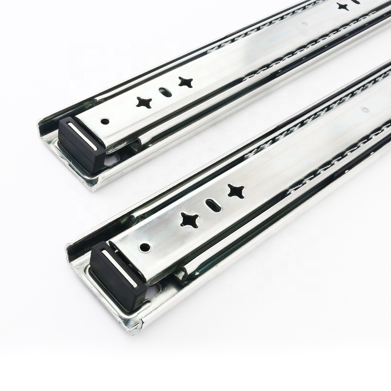 ROEASY 115kg/250lbs 53mm cabinet slide locking heavy duty telescopic drawer slides for industrial  drawer slides