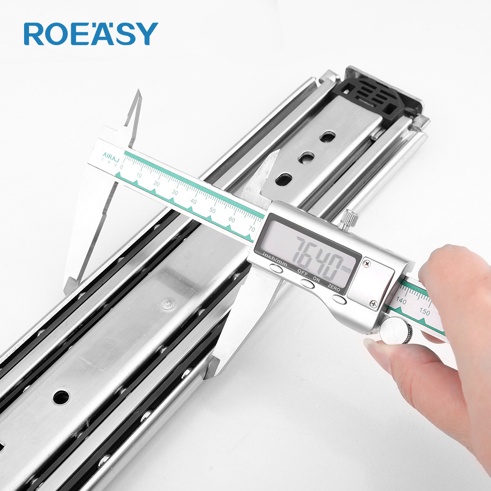 ROEASY heavy Duty  Lock High Temperature-resistant Cold Rolled Steel Ball Bearing slide Telescopic Channel Drawer slide