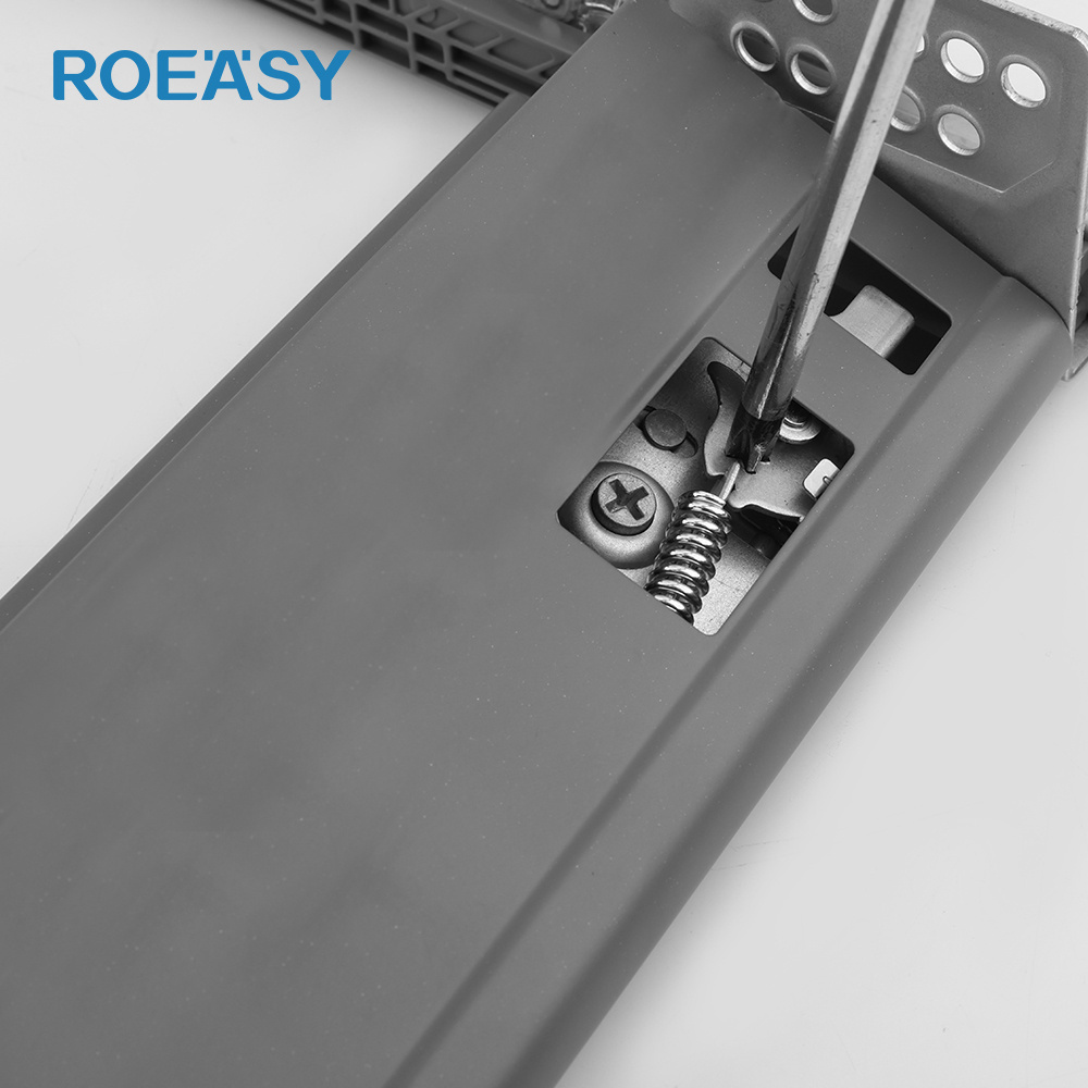 Roeasy Soft Close Double Wall Drawer Slide Undermount Drawer Channel System Full Extension Slim Box Kitchen Drawer Slide