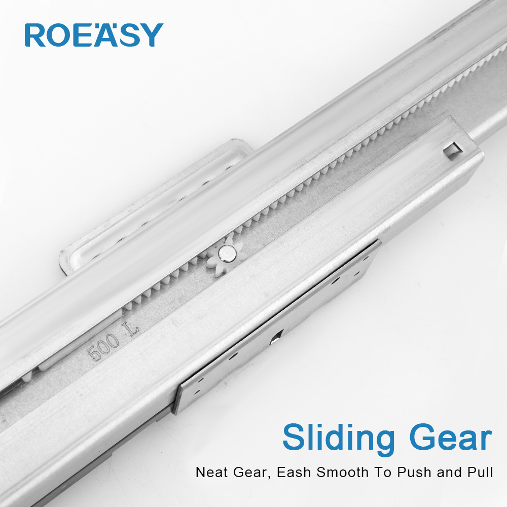 Roeasy Cabinet Drawer Slide Soft Close Runner Metal slim Box Drawer System Drawer Slide For Kitchen Hardware box