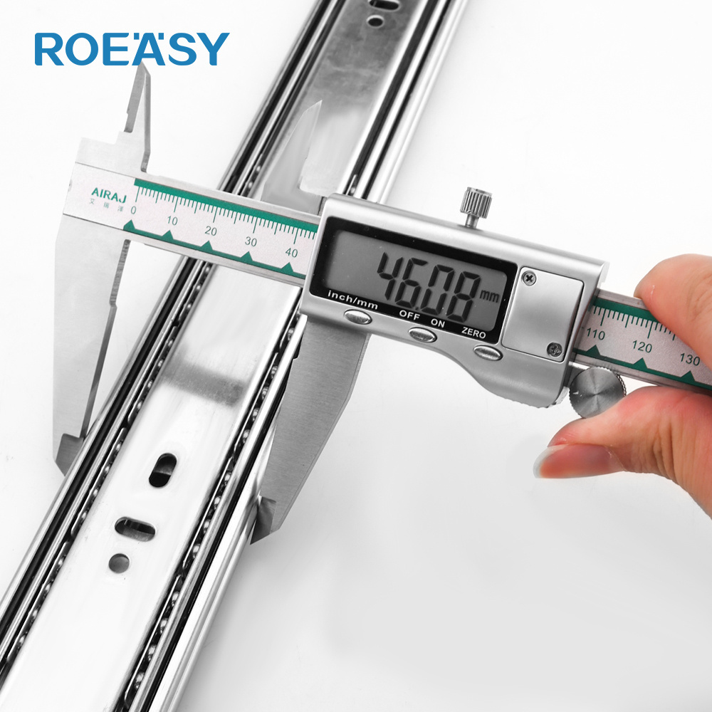 ROEASY Cheap Full Extension Drawer Slides Rail Telescopic Heavy Duty Table Drawer Slide us general tool box parts drawer slides