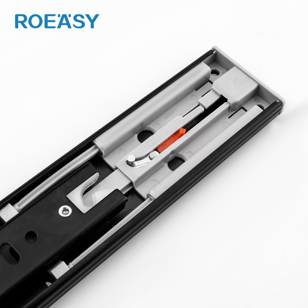 ROEASY 45mm Elasticity Drawer Slide Railing Stopper Soft Close Push Open Drawer Slides Runners Soft Close Concealed Slide