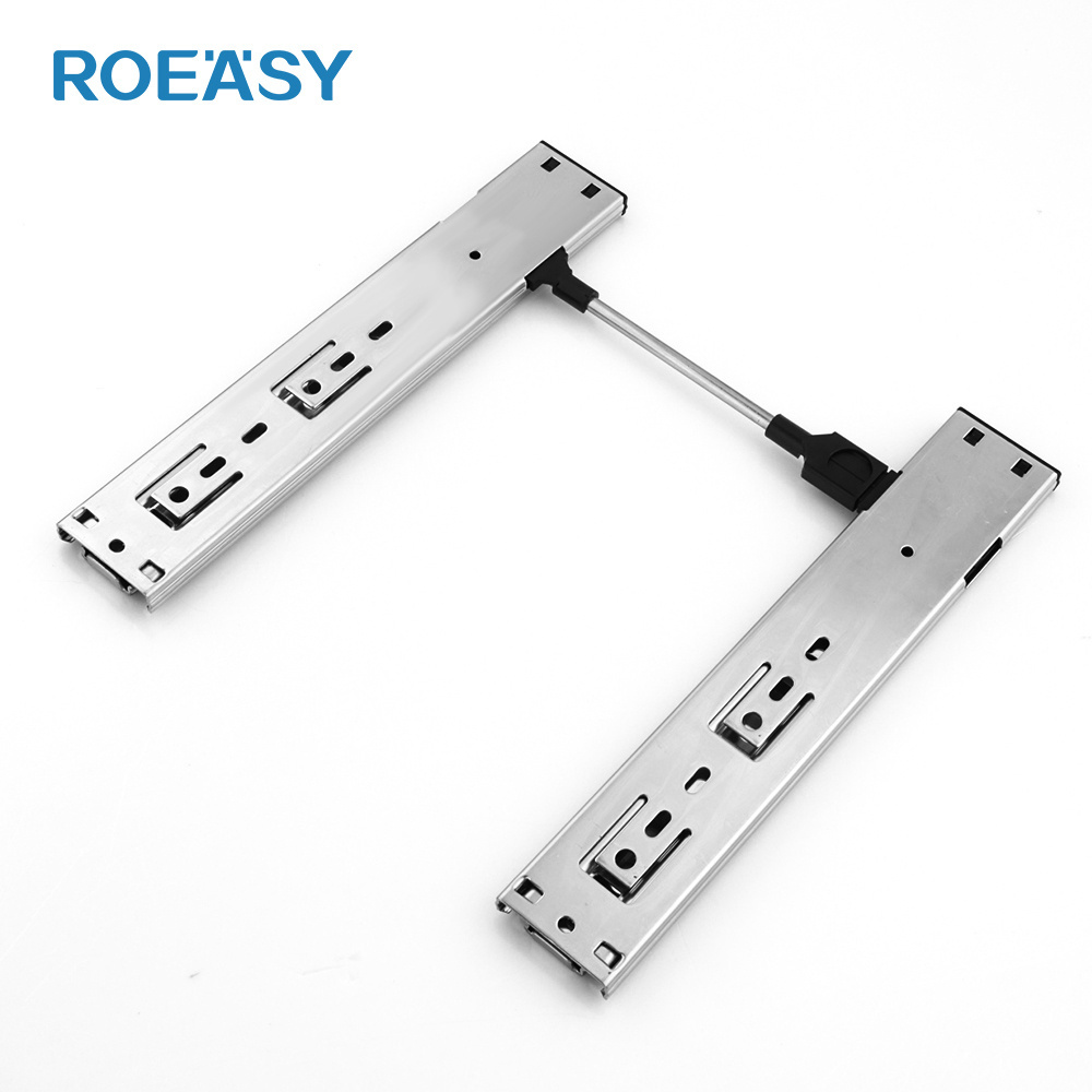 ROEASY Full Extension 45mm Soft Close Interlock Slide Anti Tilt Drawer Slides Cabinet Parts