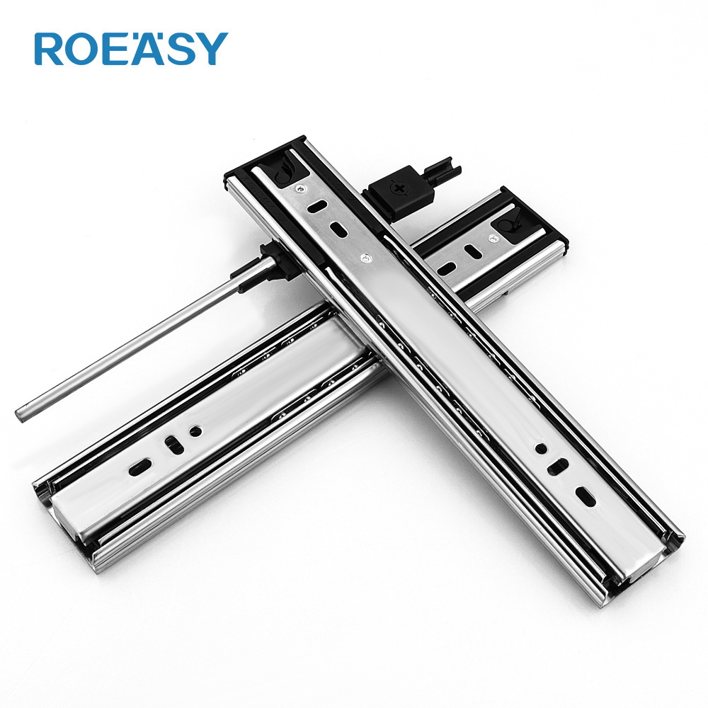 ROEASY Full Extension 45mm Soft Close Interlock Slide Anti Tilt Drawer Slides Cabinet Parts