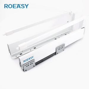 ROEASY Full Extension Drawer Slide Home Furniture Metal Boxes Slim Slide Box